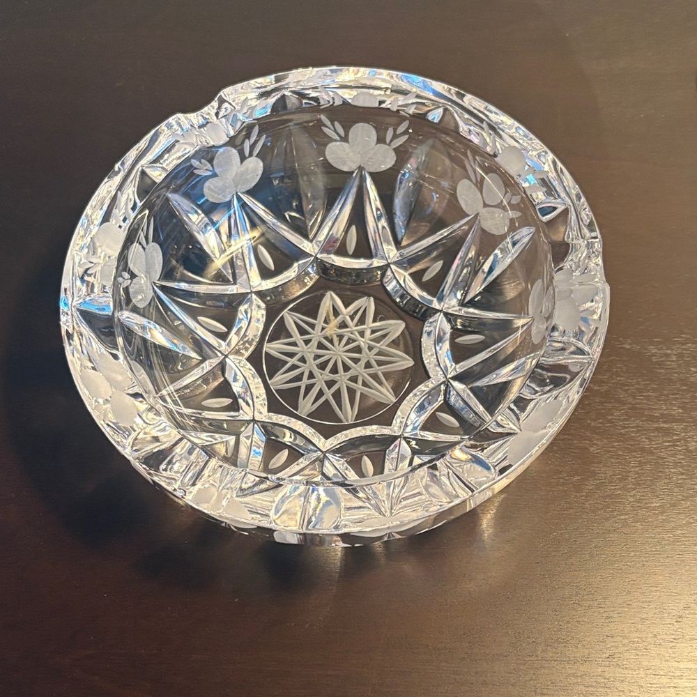 Vintage Pinwheel Crystal Ashtray/ Bowl